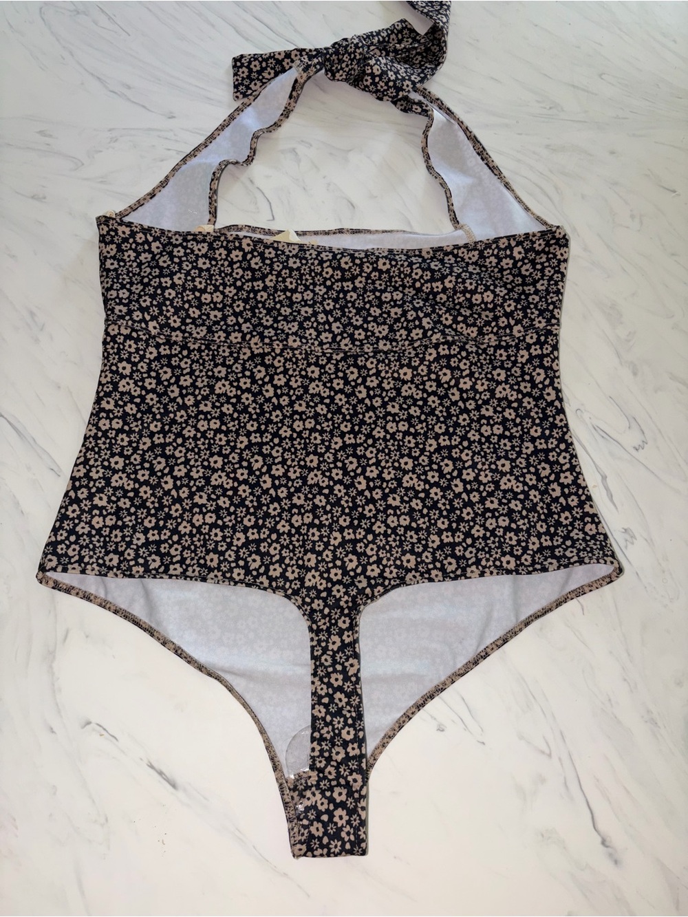 Free People floral blouse shirt top Camisole Bodysuit floral Halter l new nwt - Picture 4 of 5
